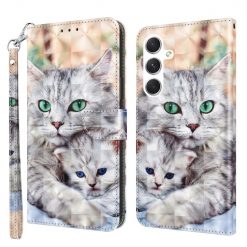 Lacné Kryty | Samsung Galaxy A16 4G/5G Knižkové puzdro Trendy Cross case Mačka a mačiatko | Lacné Kryty