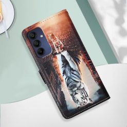 Lacné Kryty | Samsung Galaxy A16 4G/5G Knižkové puzdro Trendy Cross case Mačka a tiger | Lacné Kryty