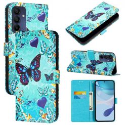 Lacné Kryty | Samsung Galaxy A16 4G/5G Knižkové puzdro Trendy Cross case Modrý motýľ | Lacné Kryty