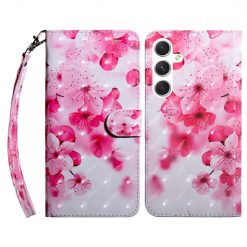 Lacné Kryty | Samsung Galaxy A16 4G/5G Knižkové puzdro Trendy Cross case Ružový kvet | Lacné Kryty