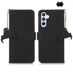 Lacné Kryty | Samsung Galaxy A16 4G/5G Peňaženkové puzdro RFID Leather case čierne | Lacné Kryty