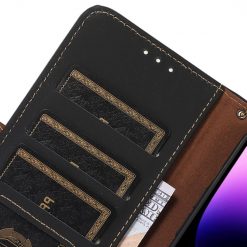 Lacné Kryty | Samsung Galaxy A16 4G/5G Peňaženkové puzdro RFID Leather case čierne | Lacné Kryty