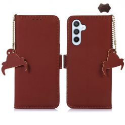 Samsung Galaxy A16 4G/5G Peňaženkové puzdro RFID Leather case hnedé | Lacné Kryty Lacné Kryty | Samsung Galaxy A16 4G/5G Peňaženkové puzdro RFID Leather case hnedé | Lacné Kryty