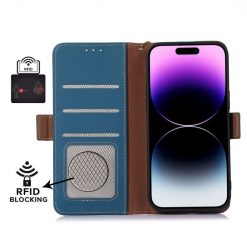 Lacné Kryty | Samsung Galaxy A16 4G/5G Peňaženkové puzdro RFID Leather case modré | Lacné Kryty