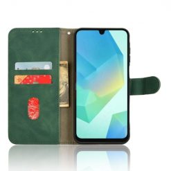 Lacné Kryty | Samsung Galaxy A16 4G/5G Peňaženkové puzdro Solid zelené | Lacné Kryty