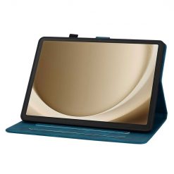 Knižkové puzdro Embossing Pattern Ľalia modré – Samsung Galaxy Tab A9+ / A11+ | Lacné Kryty Lacné Kryty | Knižkové puzdro Embossing Pattern Ľalia modré – Samsung Galaxy Tab A9+ / A11+ | Lacné Kryty