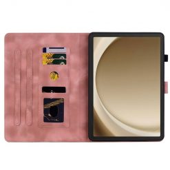 Knižkové puzdro Embossing Pattern Ľalia ružové – Samsung Galaxy Tab A9+ / A11+ | Lacné Kryty Lacné Kryty | Knižkové puzdro Embossing Pattern Ľalia ružové – Samsung Galaxy Tab A9+ / A11+ | Lacné Kryty