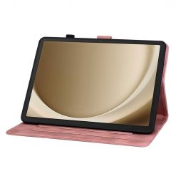 Knižkové puzdro Embossing Pattern Ľalia ružové – Samsung Galaxy Tab A9+ / A11+ | Lacné Kryty Lacné Kryty | Knižkové puzdro Embossing Pattern Ľalia ružové – Samsung Galaxy Tab A9+ / A11+ | Lacné Kryty