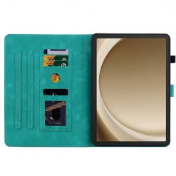 Knižkové puzdro Embossing Pattern Ľalia zelené – Samsung Galaxy Tab A9+ / A11+ | Lacné Kryty Lacné Kryty | Knižkové puzdro Embossing Pattern Ľalia zelené – Samsung Galaxy Tab A9+ / A11+ | Lacné Kryty