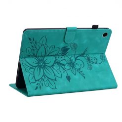 Knižkové puzdro Embossing Pattern Ľalia zelené – Samsung Galaxy Tab A9+ / A11+ | Lacné Kryty Lacné Kryty | Knižkové puzdro Embossing Pattern Ľalia zelené – Samsung Galaxy Tab A9+ / A11+ | Lacné Kryty