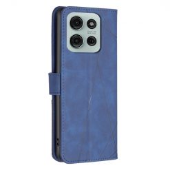 Lacné Kryty | Knižkové puzdro Rhombus modré – Motorola Moto G75 5G | Lacné Kryty