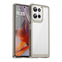 Lacné Kryty | Ochranný kryt Colorful Acrylic case transparentno-sivý – Motorola Moto G75 5G | Lacné Kryty