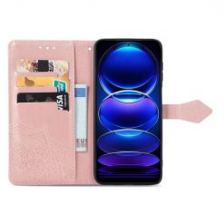 Lacné Kryty | Peňaženkové puzdro Embossing Pattern Mandala Flower ružové – HMD Skyline | Lacné Kryty