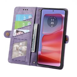 Lacné Kryty | Peňaženkové puzdro Purse case fialové – Motorola Moto G75 5G | Lacné Kryty
