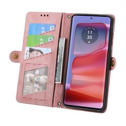 Lacné Kryty | Peňaženkové puzdro Purse case ružové – Motorola Moto G75 5G | Lacné Kryty
