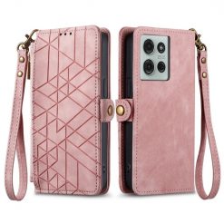 Lacné Kryty | Peňaženkové puzdro Purse case ružové – Motorola Moto G75 5G | Lacné Kryty