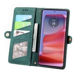 Lacné Kryty | Peňaženkové puzdro Purse case zelené – Motorola Moto G75 5G | Lacné Kryty
