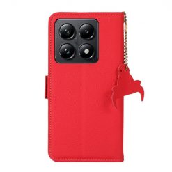 Lacné Kryty | Peňaženkové puzdro RFID Leather case červené – Xiaomi 14T Pro | Lacné Kryty