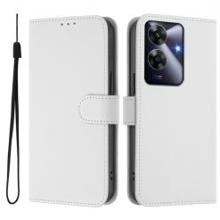 Lacné Kryty | Peňaženkové puzdro Solid biele – Realme Note 60 | Lacné Kryty