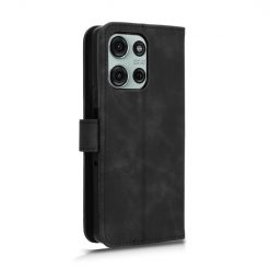 Lacné Kryty | Peňaženkové puzdro Solid čierne – Motorola Moto G75 5G | Lacné Kryty