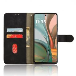 Lacné Kryty | Peňaženkové puzdro Solid čierne – Motorola Moto G75 5G | Lacné Kryty