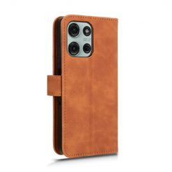 Lacné Kryty | Peňaženkové puzdro Solid hnedé – Motorola Moto G75 5G | Lacné Kryty
