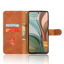 Lacné Kryty | Peňaženkové puzdro Solid hnedé – Motorola Moto G75 5G | Lacné Kryty