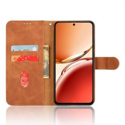 Lacné Kryty | Peňaženkové puzdro Solid hnedé – Oppo Reno 12 FS | Lacné Kryty