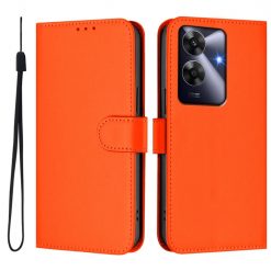 Lacné Kryty | Peňaženkové puzdro Solid oranžové – Realme Note 60 | Lacné Kryty