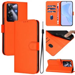 Lacné Kryty | Peňaženkové puzdro Solid oranžové – Realme Note 60 | Lacné Kryty