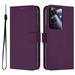 Lacné Kryty | Peňaženkové puzdro Solid tmavofialové – Realme Note 60 | Lacné Kryty