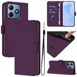 Lacné Kryty | Peňaženkové puzdro Solid tmavofialové – Realme C61 / C63 | Lacné Kryty