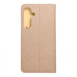 Lacné Kryty | Knižkové puzdro Luna Book zlaté – Samsung Galaxy S25+ (S25 Plus) | Lacné Kryty