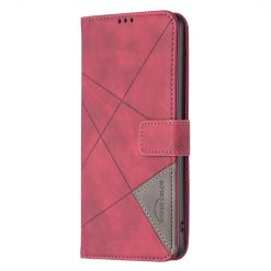 Knižkové puzdro Rhombus červené – Infinix Hot 50 5G