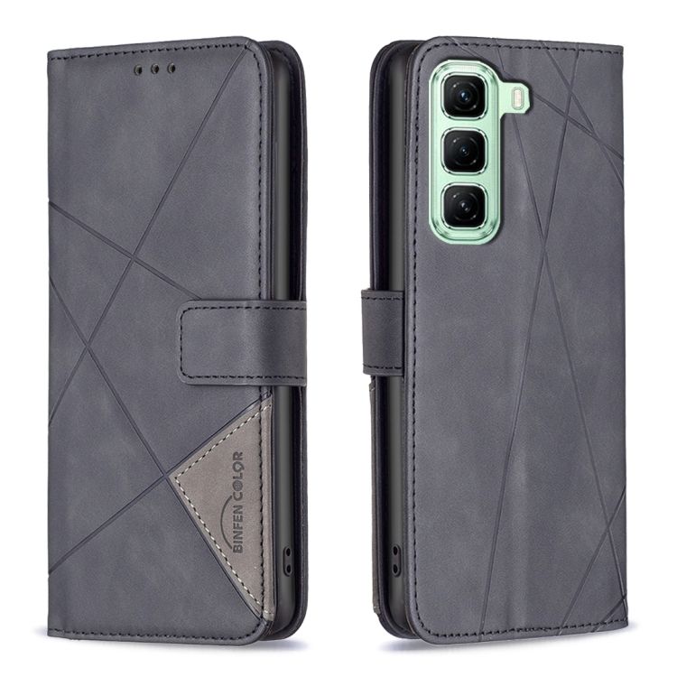 Knižkové puzdro Rhombus čierne – Infinix Hot 50 5G | Lacné Kryty Lacné Kryty | Knižkové puzdro Rhombus čierne – Infinix Hot 50 5G | Lacné Kryty