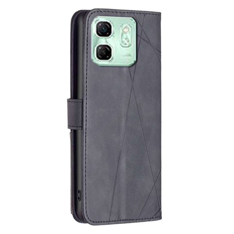 Knižkové puzdro Rhombus čierne – Infinix Hot 50i / Smart 9 / Smart 9 HD | Lacné Kryty Lacné Kryty | Knižkové puzdro Rhombus čierne – Infinix Hot 50i / Smart 9 / Smart 9 HD | Lacné Kryty