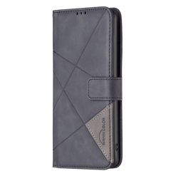 Lacné Kryty | Knižkové puzdro Rhombus čierne – Motorola Moto G15 / G15 Power | Lacné Kryty