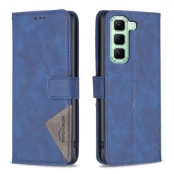 Knižkové puzdro Rhombus modré – Infinix Hot 50 5G | Lacné Kryty Lacné Kryty | Knižkové puzdro Rhombus modré – Infinix Hot 50 5G | Lacné Kryty