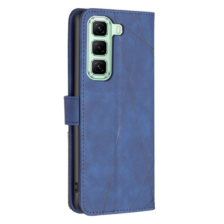 Knižkové puzdro Rhombus modré – Infinix Hot 50 5G | Lacné Kryty Lacné Kryty | Knižkové puzdro Rhombus modré – Infinix Hot 50 5G | Lacné Kryty