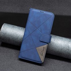 Knižkové puzdro Rhombus modré – Infinix Hot 50i / Smart 9 / Smart 9 HD | Lacné Kryty Lacné Kryty | Knižkové puzdro Rhombus modré – Infinix Hot 50i / Smart 9 / Smart 9 HD | Lacné Kryty