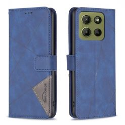 Lacné Kryty | Knižkové puzdro Rhombus modré – Motorola Moto G15 / G15 Power | Lacné Kryty