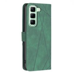 Knižkové puzdro Rhombus zelené – Infinix Hot 50 5G | Lacné Kryty Lacné Kryty | Knižkové puzdro Rhombus zelené – Infinix Hot 50 5G | Lacné Kryty
