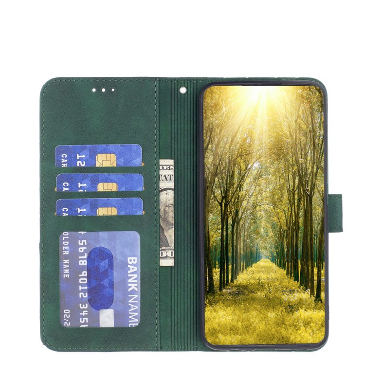 Knižkové puzdro Rhombus zelené – Infinix Hot 50 5G | Lacné Kryty Lacné Kryty | Knižkové puzdro Rhombus zelené – Infinix Hot 50 5G | Lacné Kryty