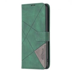 Lacné Kryty | Knižkové puzdro Rhombus zelené – Infinix Hot 50i / Smart 9 / Smart 9 HD | Lacné Kryty