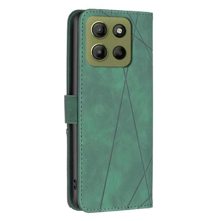 Knižkové puzdro Rhombus zelené – Motorola Moto G15 / G15 Power | Lacné Kryty Lacné Kryty | Knižkové puzdro Rhombus zelené – Motorola Moto G15 / G15 Power | Lacné Kryty