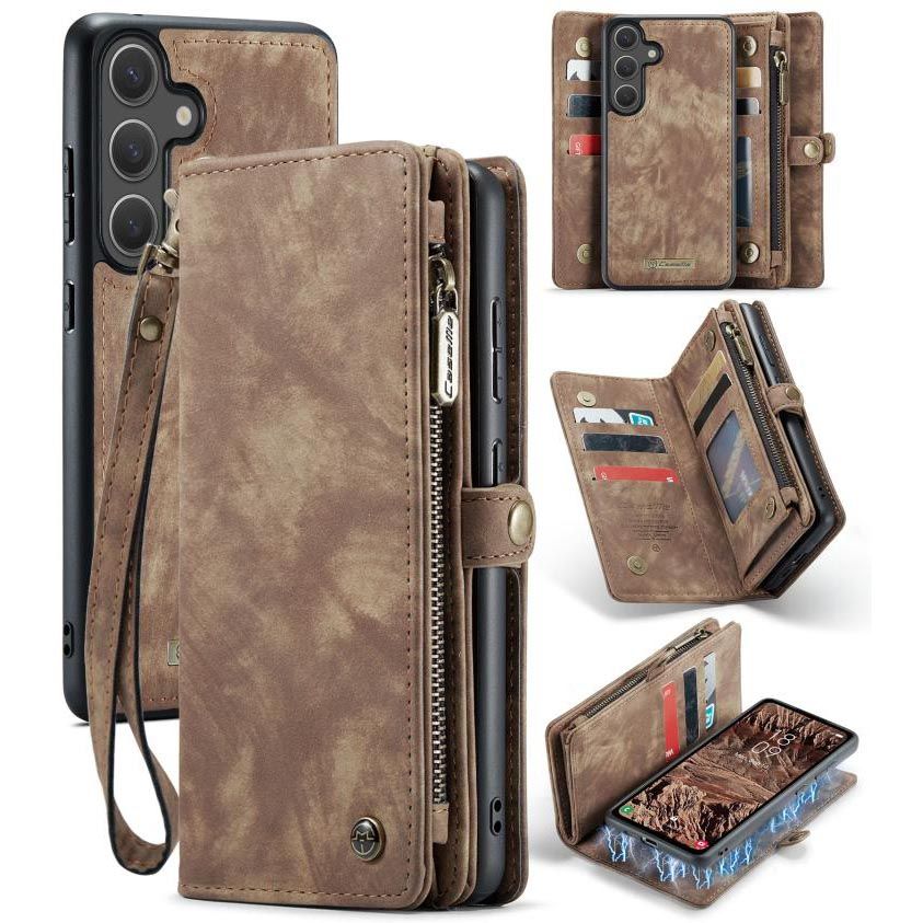 Multifunkčné peňaženkové puzdro CaseMe Detachable hnedé – Samsung Galaxy S25 | Lacné Kryty Lacné Kryty | Multifunkčné peňaženkové puzdro CaseMe Detachable hnedé – Samsung Galaxy S25 | Lacné Kryty