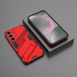 Lacné Kryty | Odolný Kryt Punk armor case červený – Samsung Galaxy S25+ (S25 Plus) | Lacné Kryty