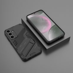 Lacné Kryty | Odolný Kryt Punk armor case čierny – Samsung Galaxy S25+ (S25 Plus) | Lacné Kryty