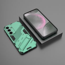 Lacné Kryty | Odolný Kryt Punk armor case zelený – Samsung Galaxy S25+ (S25 Plus) | Lacné Kryty