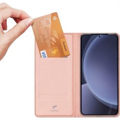 Lacné Kryty | Peňaženkové puzdro Dux Ducis Skin Pro ružové – Samsung Galaxy S25+ (S25 Plus) | Lacné Kryty